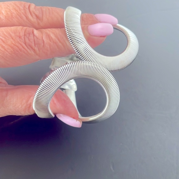 Silver Cuff  Bracelet Adjustable. - Picture 4 of 8